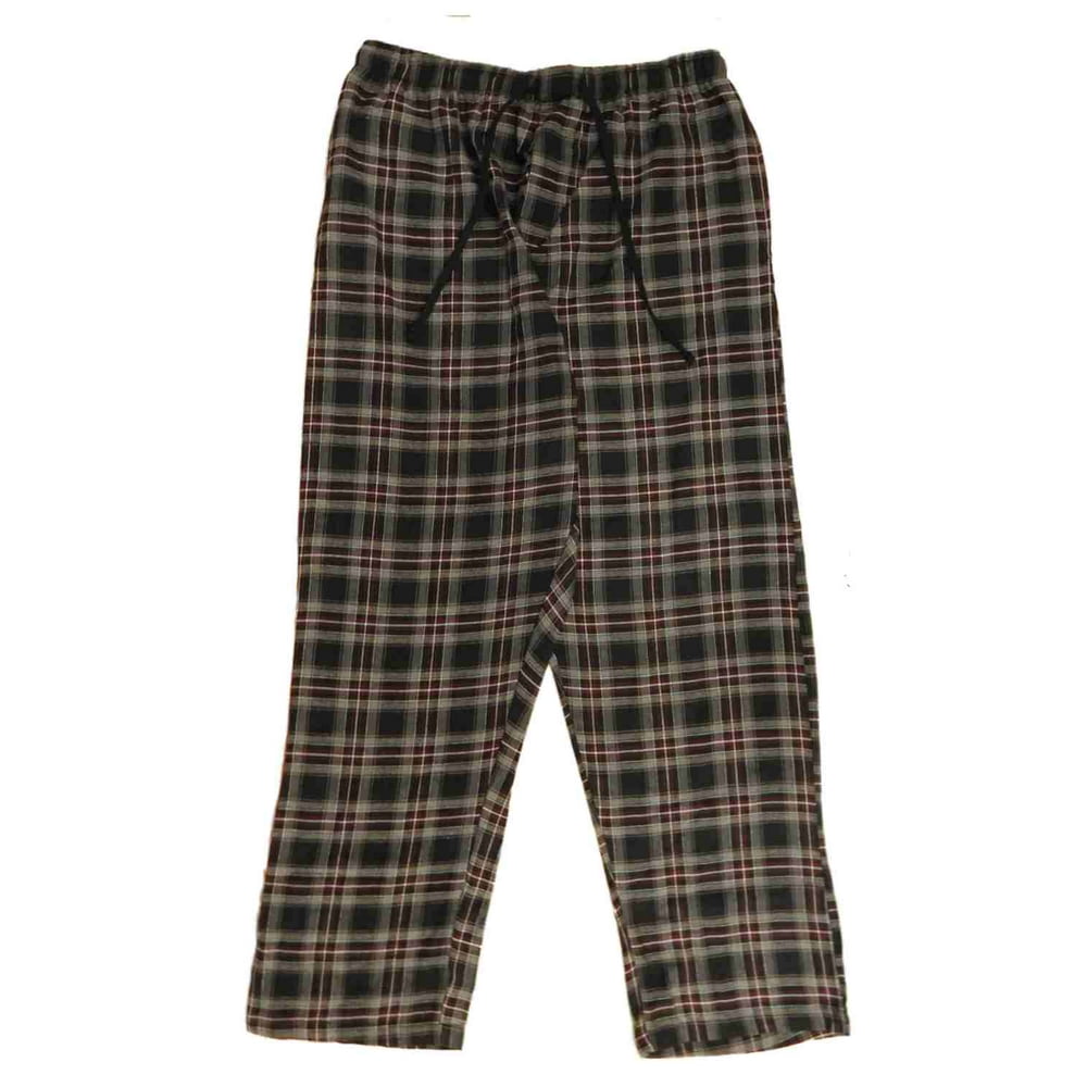 Northcrest - Northcrest Mens Black/Gray/Red Plaid Flannel Lounge Pants ...