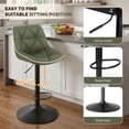 thumbnail image 3 of Set of 2 Adjustable Swivel Bar Stools in Modern Design with Comfortable Upholstered Seat and Durable Metal Frame, 3 of 8