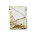 thumbnail image 2 of Country Soft Flannel Fleece Throw Blanket, Grape Valley Clouds over Vineyard Fruit Plantation Digital Print, Cozy Plush for Indoor and Outdoor Use, 50" x 60", Burnt Orange Off White, by Ambesonne, 2 of 6