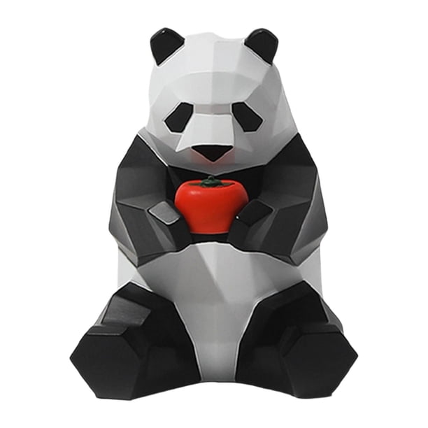 Figura de panda coleccionable, adorable decoración de mesa para amantes de los pandas. Panda de caqui