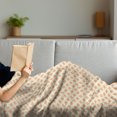 thumbnail image 3 of Geometric Soft Flannel Fleece Throw Blanket, Diagonal Cubical Diamond Line Pattern on Orange Background Tile Pattern Image, Cozy Plush for Indoor and Outdoor Use, 70" x 90", Pale Orange, by Ambesonne, 3 of 5