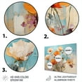 thumbnail image 3 of Designart "Tangerine Azure Cactus Depiction" Floral Metal Wall Art Prints, 3 of 5
