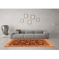 thumbnail image 3 of Ahgly Company Indoor Round Oriental Orange Traditional Area Rugs, 3' Round, 3 of 4