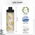 thumbnail image 3 of Fotbe Lemon Leaves Pattern 18 Oz Sports Insulated Kettle Vacuum Cup Stainless Steel Travel Mug Cup Thermal Flask,Insulated Kettle for Cycling Gym Basketball Outdoor, 3 of 7