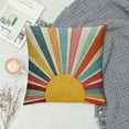 thumbnail image 2 of Creowell Boho Sun Sunshine Pillow Covers Sunset Aesthetic Colorful Rainbow Decorative Couch Pillow Cases with Zipper Farmhouse Rust Home Decor for Living Room Bedroom Bed Cushion Outdoor 18x18in, 2 of 5