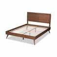thumbnail image 4 of Baxton Studio Zenon Mid-Century Modern Walnut Brown Finished Wood Full Size Platform Bed, 4 of 6