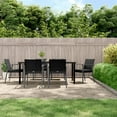 thumbnail image 5 of vidaXL 9 Piece Patio Dining Set with Cushions Poly Rattan and Steel, 5 of 105