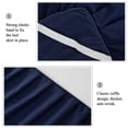 thumbnail image 4 of Pleated Bed Skirts Polyester Solid Dust Ruffle 14 Inch Drop Navy Blue, 40, 4 of 8