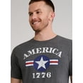 thumbnail image 4 of Men’s and Big Men's 4th of July USA 1776 Icon Americana Graphic Tee Shirt by Way to Celebrate, Sizes XS-3XL, 4 of 5