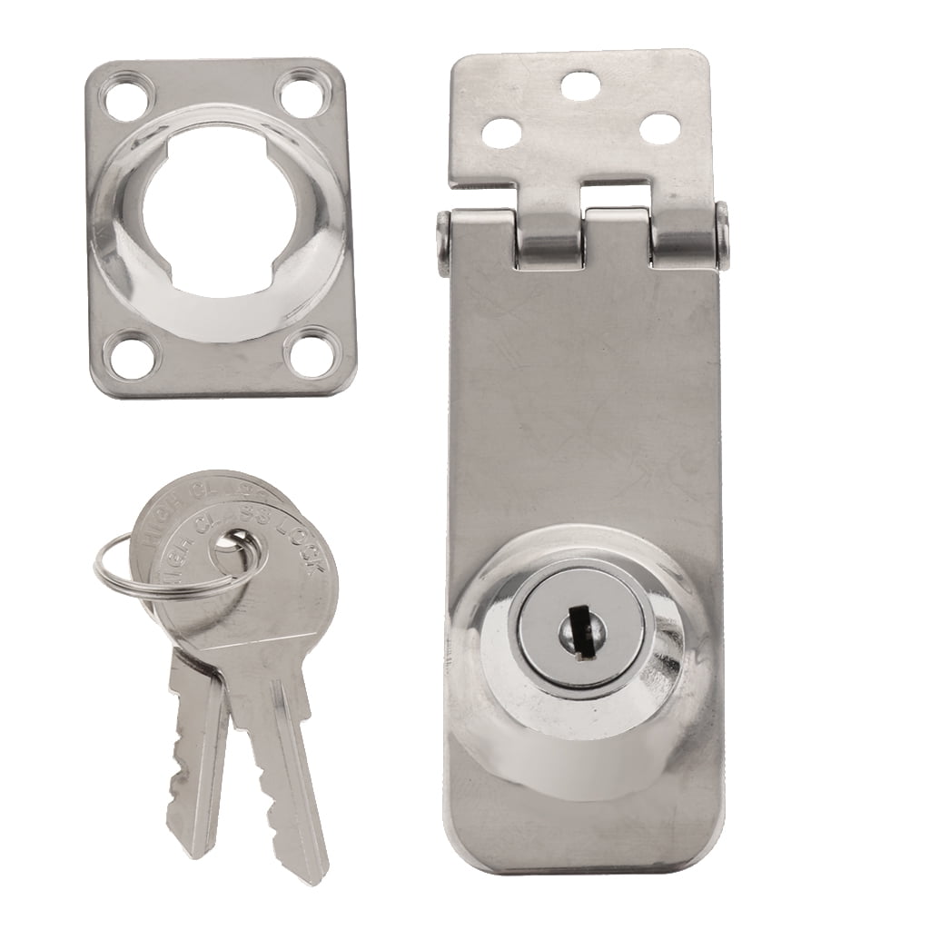 Key Locking Hasp Twist Knob Hasp Lock Latch Doors Cabinets