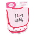 thumbnail image 2 of Luvable Friends Baby Girl Cotton Drooler Bibs with Fiber Filling 3pk, Pink Daddy, One Size, 2 of 5