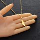 thumbnail image 4 of Collar con colgante de mapa de Israel y Palestina de Anniyo para mujer, color plata y oro, joyería n.° 147721, 4 of 4