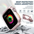 thumbnail image 2 of Allytechgroup Case Compatible with Apple Watch Series 6/5/4/SE 40mm, Support Wireless Charging Shockproof Cover for iWatch Series 6/5/4/SE 40mm for Women Men, Rosegold, 2 of 8