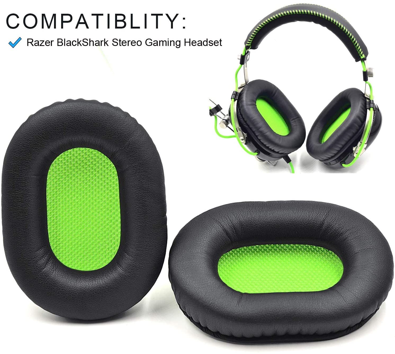 Replacement Cushion Ear Pads Seals Pillow Foam Cover for Razer BlackShark  Stereo Gaming Headset Headphone | Walmart Canada