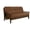 Marmont Mocha, variant on Homestock Antique Accents Full Futon Frame, Rustic Walnut