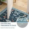 thumbnail image 5 of Garvee 8'x10' Modern Insect Floral Print Area Rug Washable Rugs, Stain-Resistant Non Slip Rug Foldable Indoor Carpet Low Pile Floor Mat for Living Room Bedroom Home Decor, Blue, 5 of 7