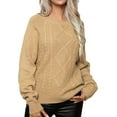 thumbnail image 2 of Lilgiuy Women's Raglan Sleeves Long Sleeved Sweater Warm Pullover Knit Tops Streetwear, 2 of 5