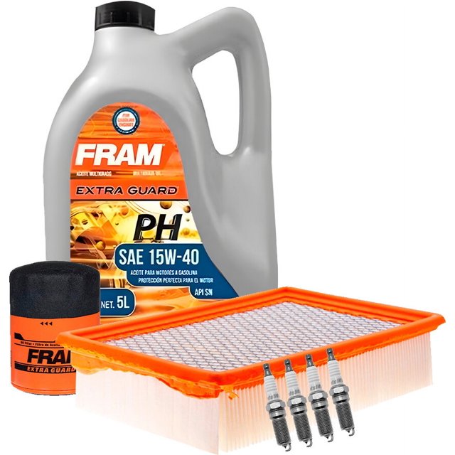 Kit De Afinación Con Aceite 15W40 Mineral, Bujías Iridio, Filtro De Aire Y Filtro De Aceite 7 Piezas Compatible con Ford Escape L4 2.0L DE 2001 A 2004