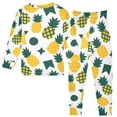 thumbnail image 2 of Pineapple Geometric Pattern Cotton Pajamas 2 Piece Set Sleepwear Soft and Comfortable Homewear Nightwear, 2 of 7