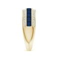thumbnail image 4 of Angara Natural 1.1 Ct. Blue Sapphire with Diamond Non Eternity Ring in 14K Yellow Gold for Women (Ring Size: 3), 4 of 10