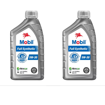Mobil Full Synthetic Motor Oil 5W-30  Pack of 2