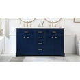 thumbnail image 3 of Elegant Decor Americana 60" Wood Double Bathroom Vanity in Light Gray, 3 of 7