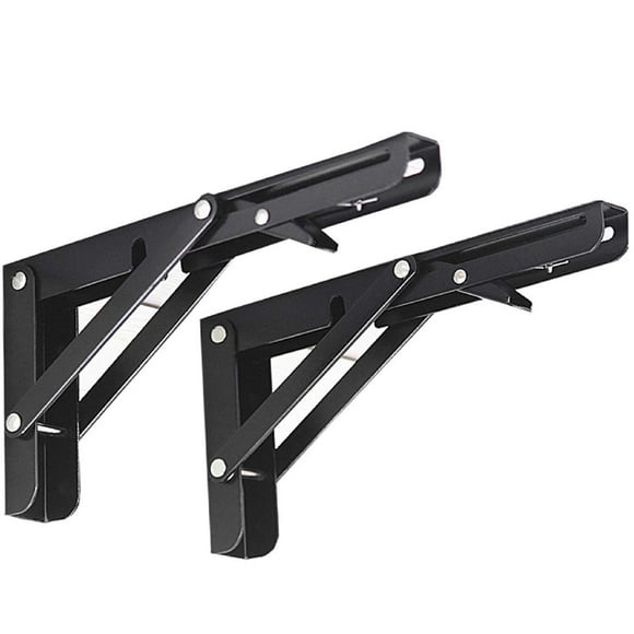 Soportes de estantería plegables Jolitac de 25 cm, resistentes, 2 unidades