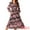 Black, variant on DARING DIVA Long Sleeve Floral V Neck Boho Chiffon Midi Dress S Pink