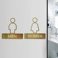 thumbnail image 1 of Letreros de inodoro, letrero de baño, decoraciones simples de Metal, letrero de WC, señalización de baño para tienda, baño, Hotel, supermercado, baño 1 par BLESIY Signo de baño, 1 of 8