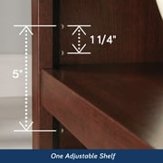 Sauder 2-Shelf Bookcase, Select Cherry Finish