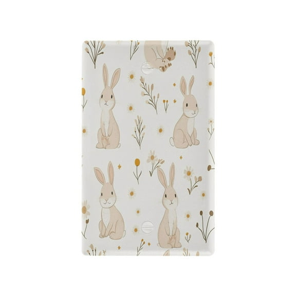 Beige Bunnies Light Switch Cover Switch Plate Outlet Cover Plug Cover for Electrical Outlet