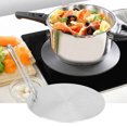 thumbnail image 1 of Neinkie Heat Diffuser Stainless Steel Induction Diffuser Plate with PP Handle, Induction Adapter Diffuser Converter Hob Simmer Ring Plate for Electric Gas Stove Glass Induction Cooktop, 1 of 7