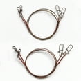 thumbnail image 1 of 2 Pcs Lignes de Pêche Haute Résistance Résistance Résistance à l'Usure Forte Tension avec Anneau Anti-Morsure Acier Inoxydable Titane Lignes de Pêche en Mer Fournitures de Pêche, 1 of 7