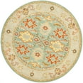 thumbnail image 4 of SAFAVIEH Heritage Giles Traditional Wool Area Rug, Light Blue/Ivory, 6' x 6' Round, 4 of 11