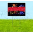 thumbnail image 1 of Fireworks (18" x 24") Yard Sign, Includes Metal Step Stake, 1 of 6