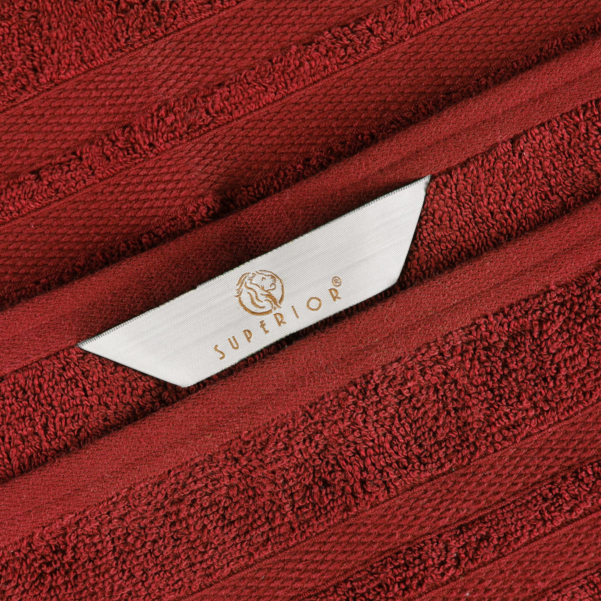 Superior Ultra Soft Cotton Solid 3-Piece Towel Sets, Maroon