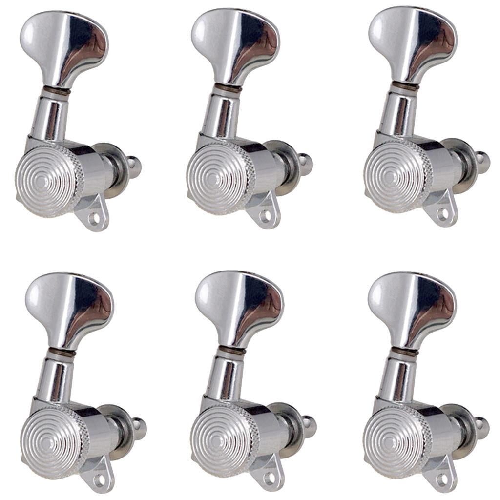 QccHieUs 6R Silver Fishtail Locking String Function Durable For Electric /Folk Guitar