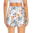 thumbnail image 2 of Lsque Lilies Flowers Printed Women's Running Shorts with Liner Pockets,Elastic Quick Dry Workout Athletic Gym Yoga Shorts,Womens High Waist Shorts-Medium, 2 of 9