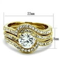 thumbnail image 5 of Gold Womens Ring Anillo Para Mujer Stainless Steel Ring Stainless Steel Ring with AAA Grade CZ in Clear Avezzano, 5 of 5