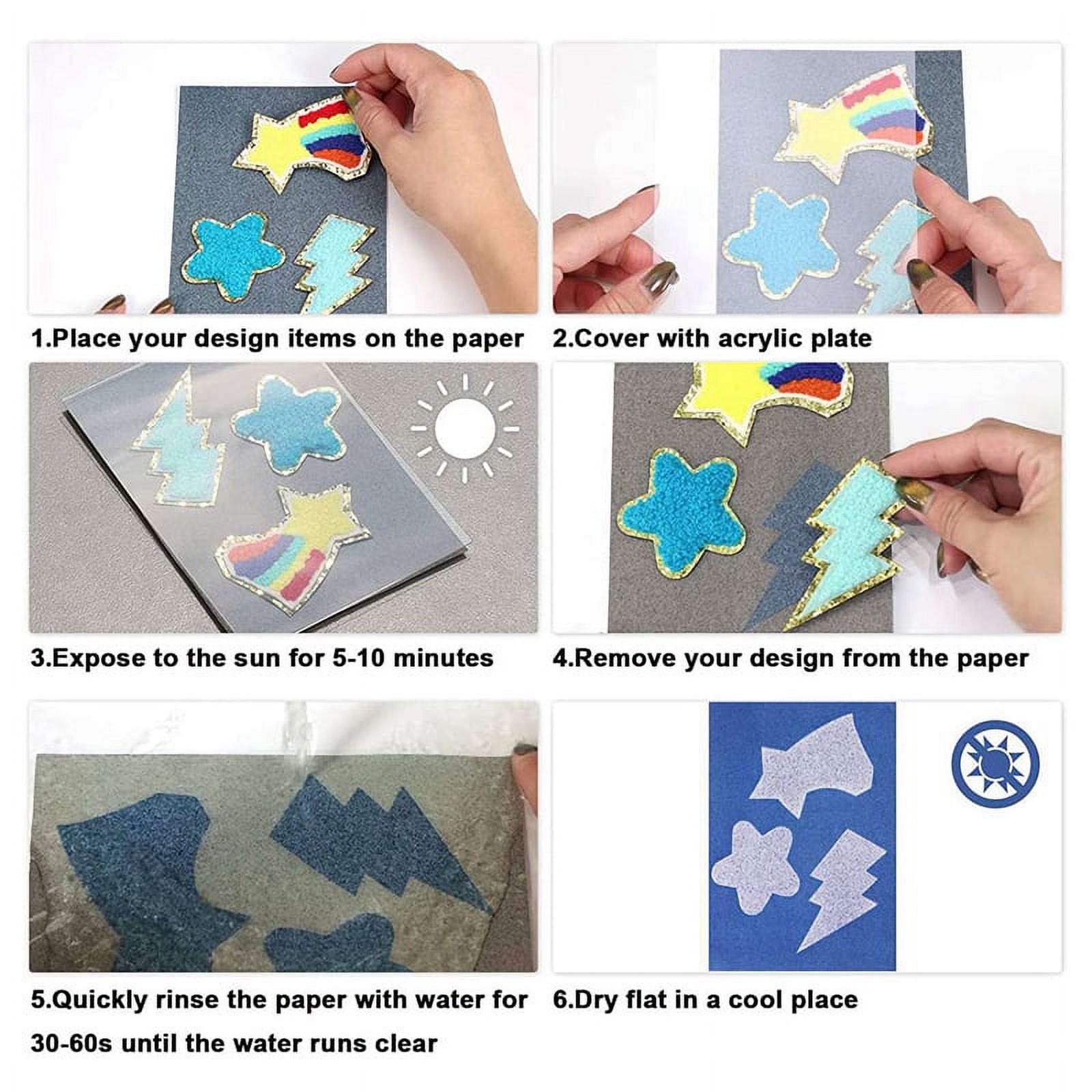 244Pcs Sun Print Paper Cyanotype Paper Kit,Solar Drawing Paper Sensitivity Sun Print Nature Printing Paper(5.9X3.9 Inch)
