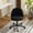Jet Black, variant on Matladin Modern Vanity Chair with Back, Silent Wheels, Velvet Desk Chair for Girls, Small Office Chair, Stylish and Comfortable