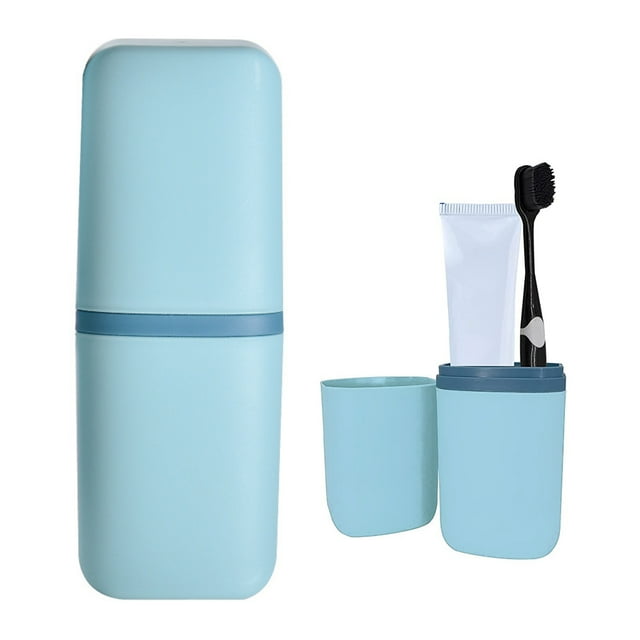 Caja de viaje para cepillos de dientes, soporte para cepillos de dientes, adecuado para familias de viajes de negocios, escuelas y campamentos