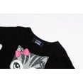 thumbnail image 3 of LittleSpring Toddler Girls Short Sleeve Dress Summer Clothing Casual A-Line Crew Neck Cute Cat Prints Black Size 7-8, 3 of 7