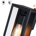 thumbnail image 4 of 4-pack 1-Light 13.15-in Outdoor dusk-to-dawn sensor Wall Light with Matte Black Finish & Clear glass shade, 4 of 7