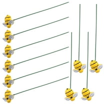GOOHOCHY 10 Pcs Little Bee Flower Arrangement Bumble Floral Picks Outdoor Ornaments Yellow