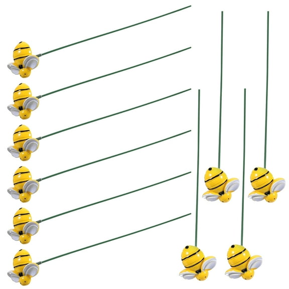 GOOHOCHY  10 Pcs Little Bee Flower Arrangement Bumble Floral Picks Outdoor Ornaments Yellow