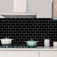 thumbnail image 3 of Black Subway Back Splash Tile White Grout, 3 of 3