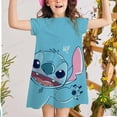 thumbnail image 2 of Vestidos con estampado de punto de Disney para niñas de 2 a 8 años, vestido de manga corta para niños, vestido de princesa para niñas, vestido informal de verano para niños 5T Gao Jinjia LED, 2 of 2