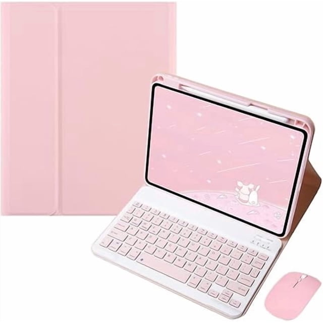 Xiaomi Pad 7/7 Pro 11.2" Funda con Teclado con Ranura para Lápiz (Rosa)