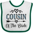 thumbnail image 3 of Inktastic Cousin of the Bride Wedding Girls Baby Bib, 3 of 4